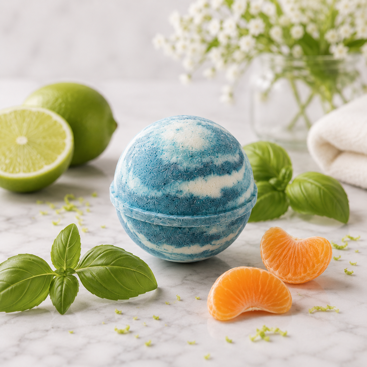 Lime, Basil & Mandarin Bath Bomb