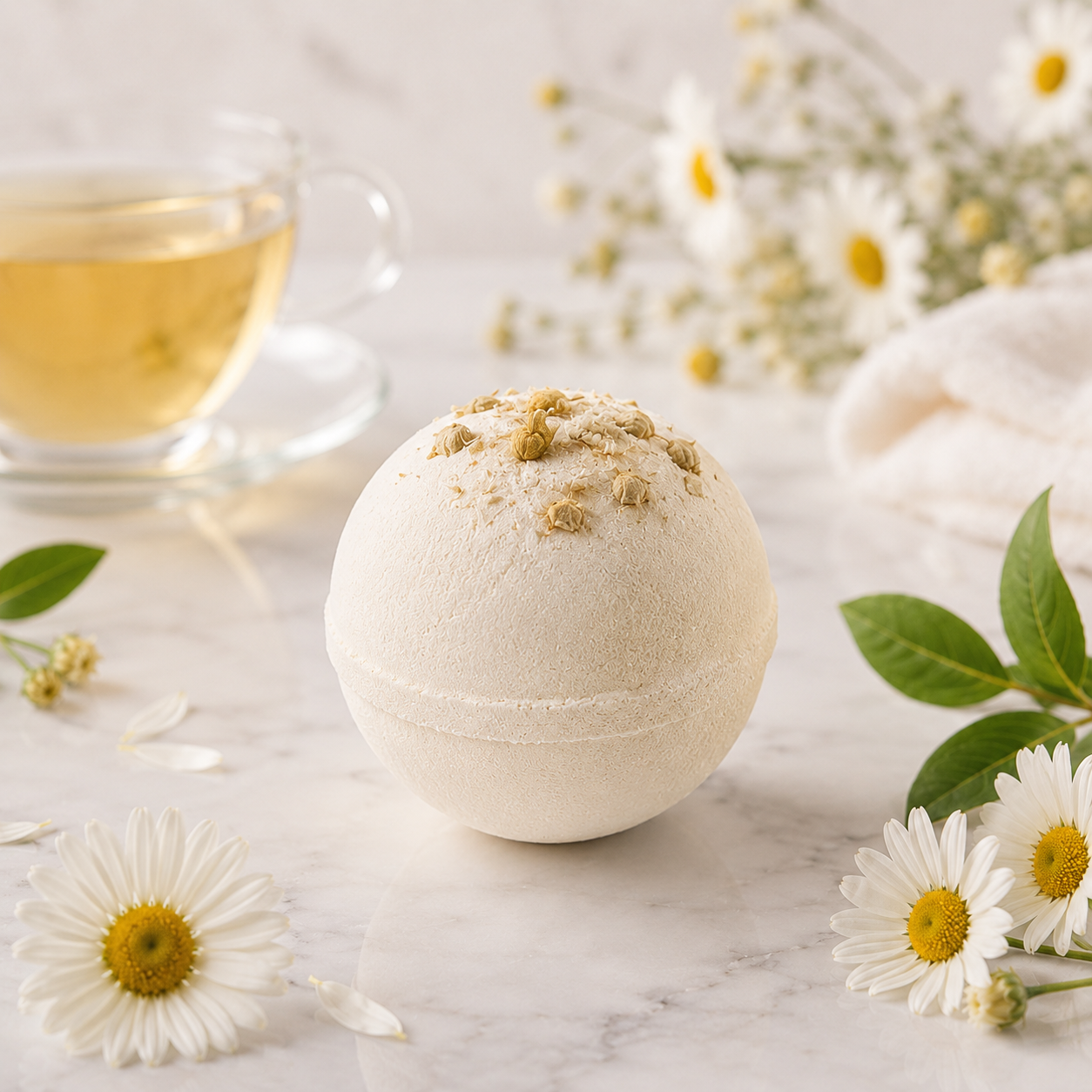 White Tea & Buttermilk Bath Bomb